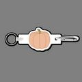 4mm Clip & Key Ring W/ Colorized Pumpkin Key Tag